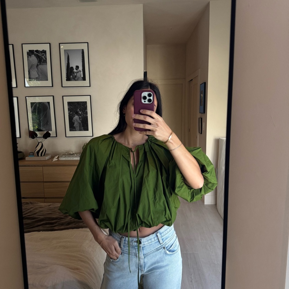 Rebecca Taylor green blouse